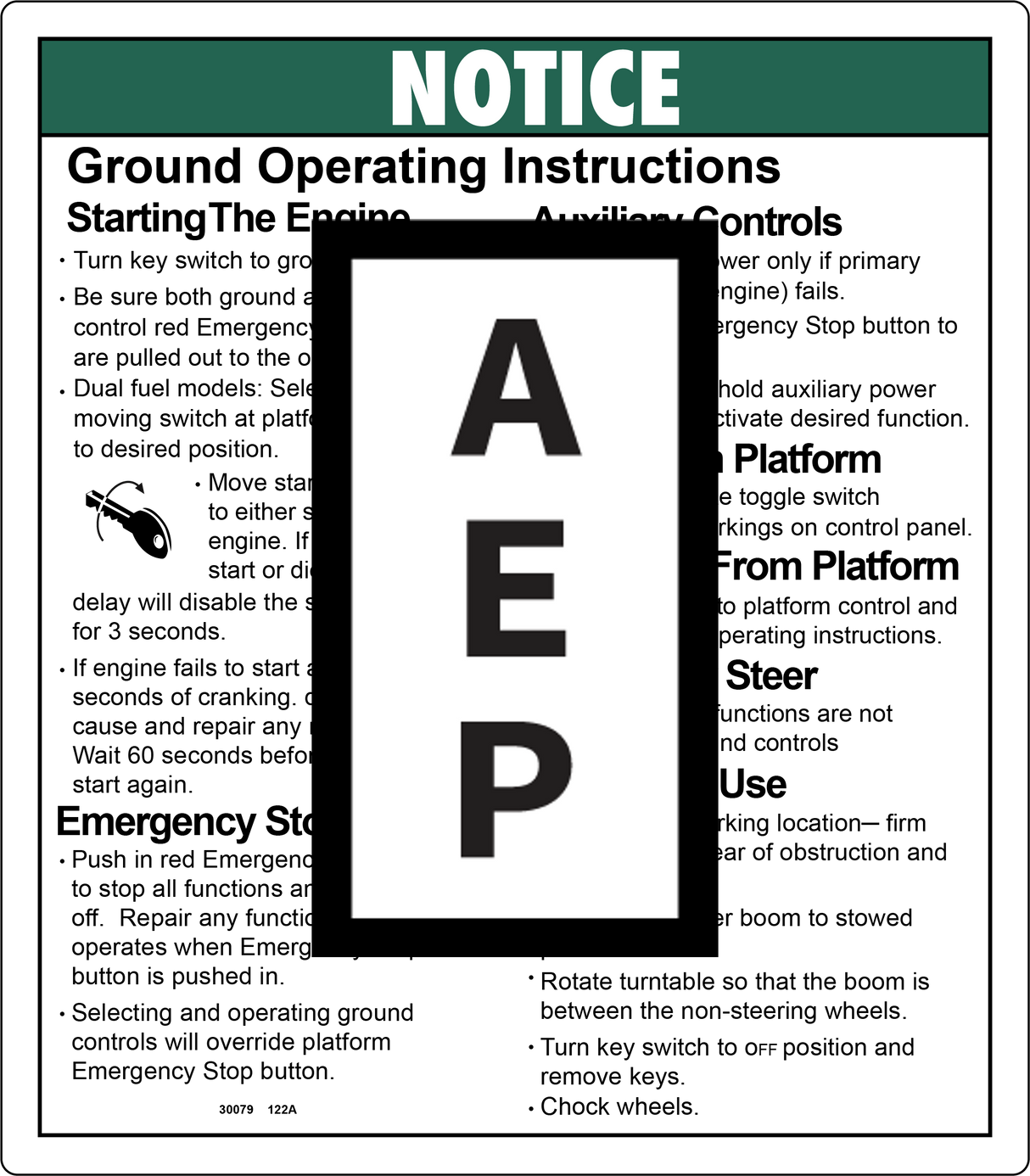 Genie 30079 Operating Instructions