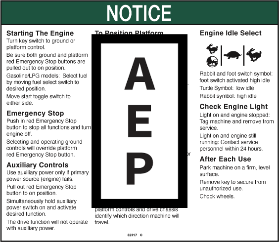 Genie 82317 Notice-Operating Inst.