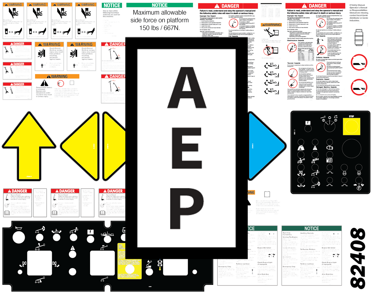 Genie 82408 Decal Kit-Words-S60/65