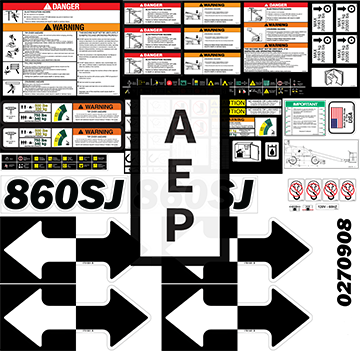 JLG 0270908 Decal Jib Usa