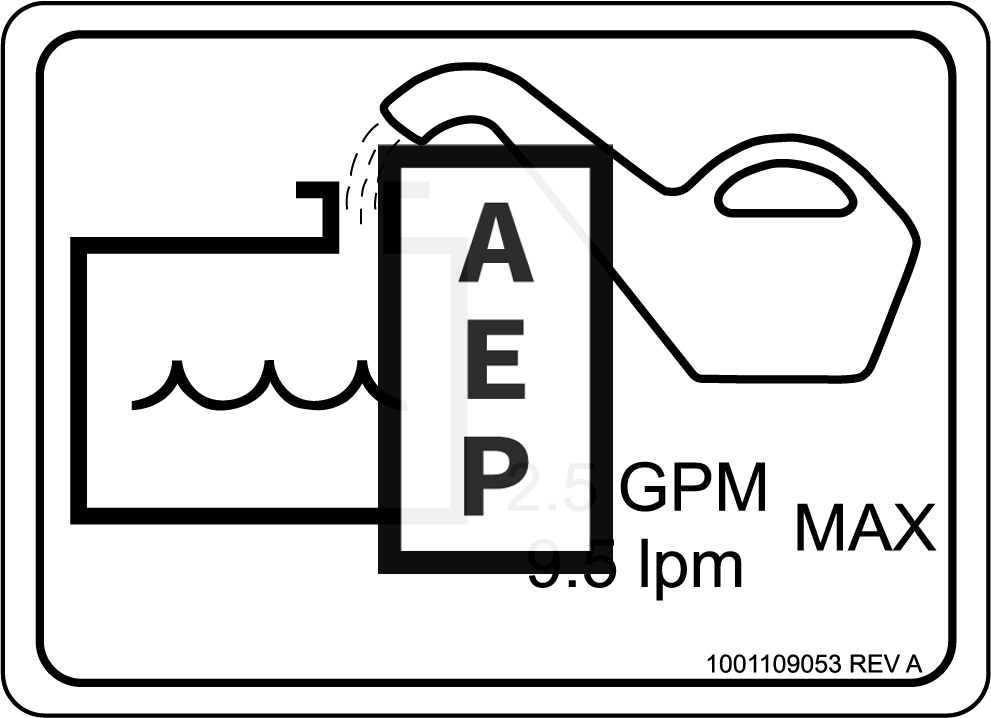 JLG 1001109053 Decal Coolant Fill