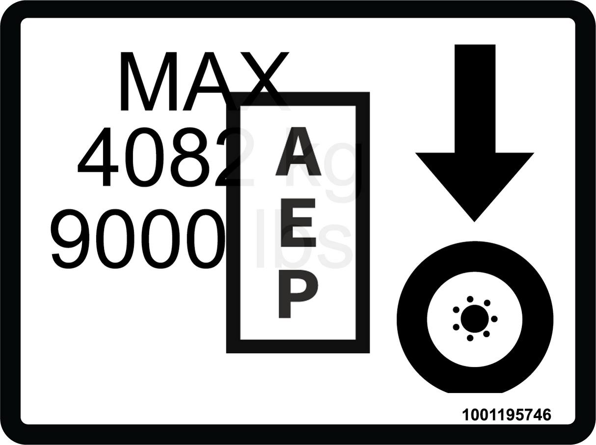 JLG 1001195746 Decal Max Tire Load