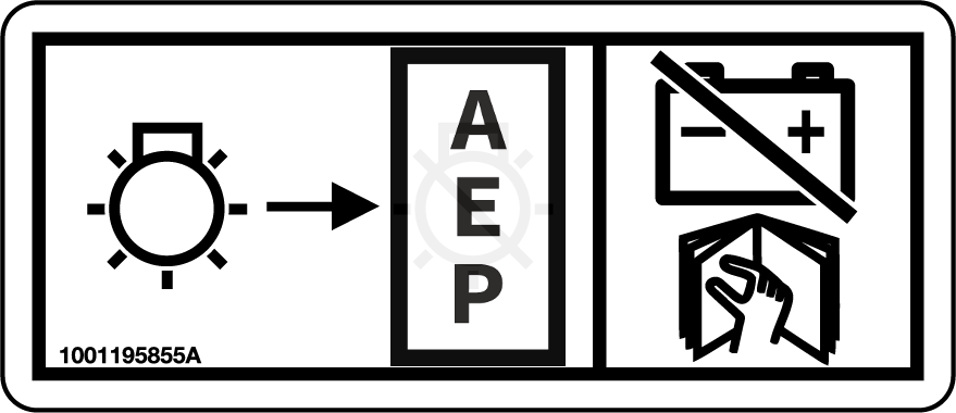 JLG 1001195855 Decal Battery Disconnect