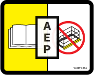 JLG 1001231066 Decal No Panel Carrier Allowed