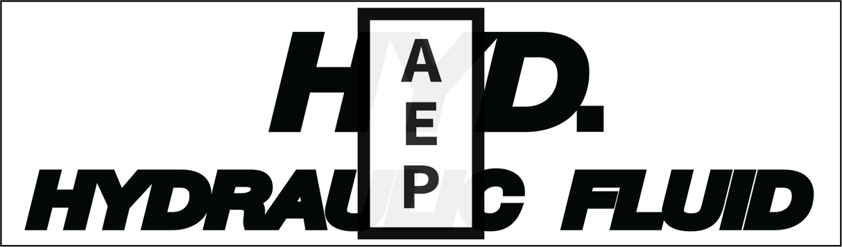 JLG 1700195 Decal Hyd Fluid Black