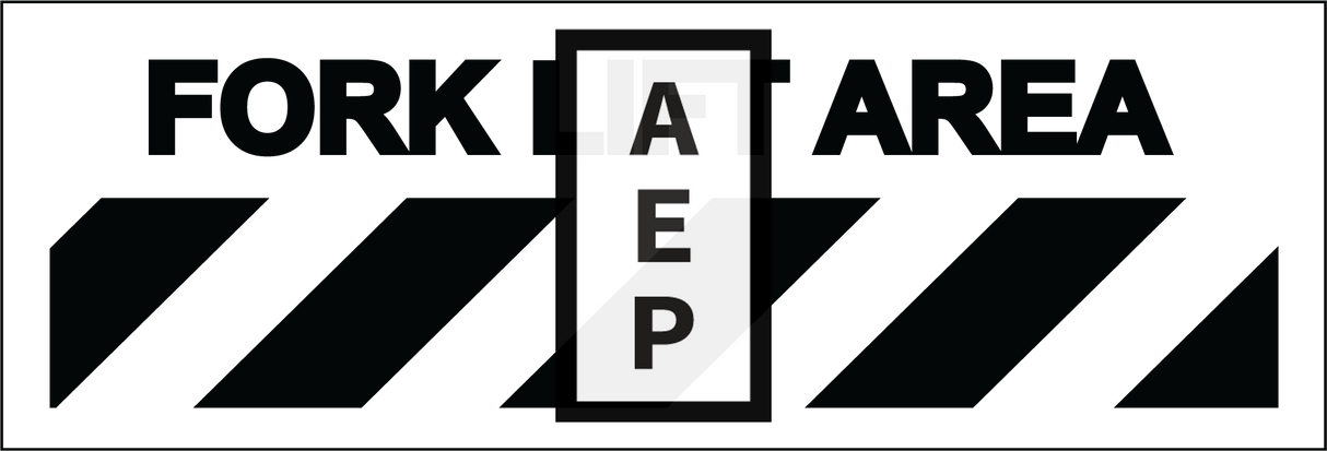 JLG 1700211 Decal Fork Lift Area Black