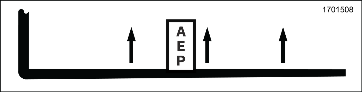 JLG 1701508 Decal Fork Lift Area