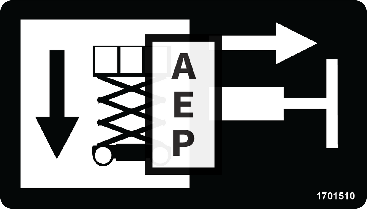 JLG 1701510 Decal Manual Descent Euro