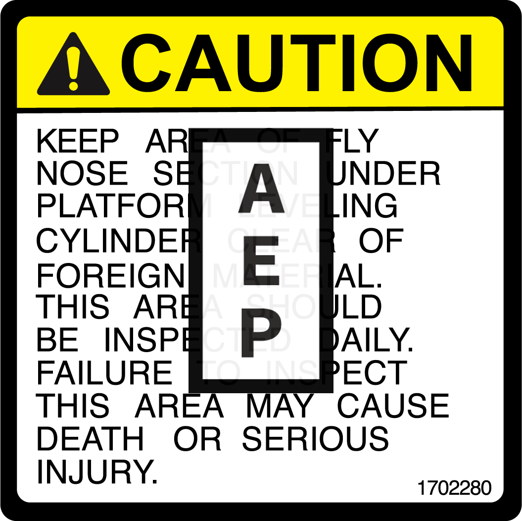 JLG 1702280 Decal Caution