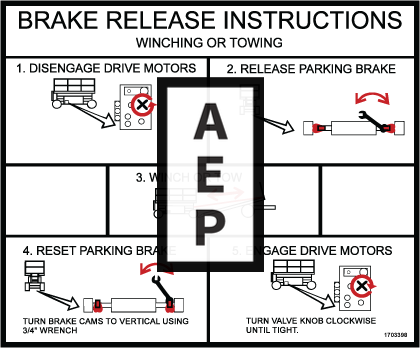 JLG 1703398 Decal Towing Winchgraphic