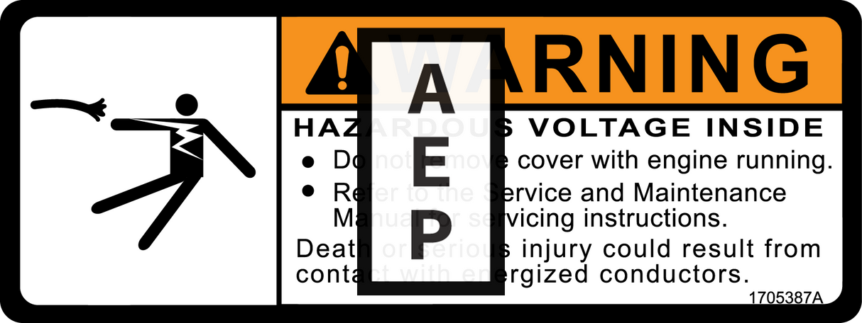 JLG 1705387 Decal Danger High Voltage