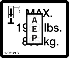 JLG 1706121 Decal Pad Load