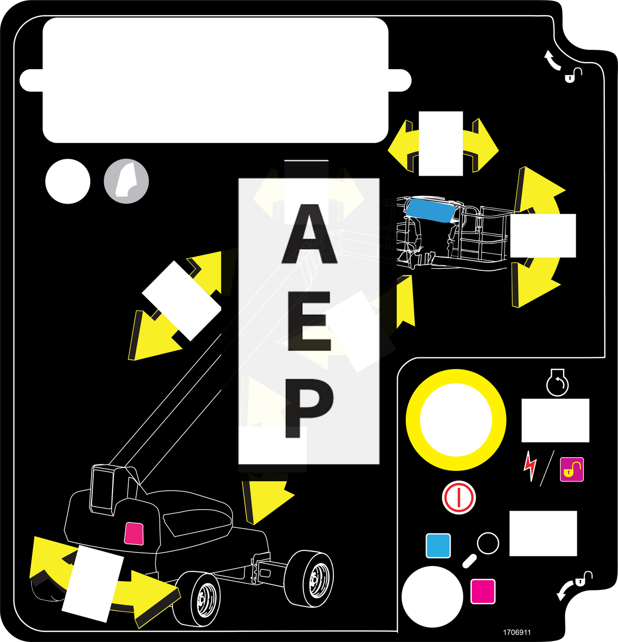 JLG 1706911 Decal Mtb