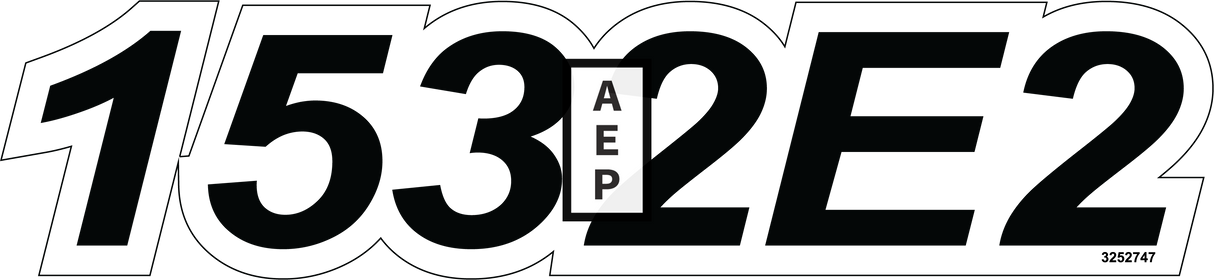 JLG 3252747 Decal Nameplate 1532E2 Model