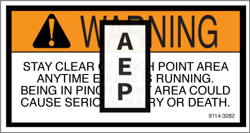 JLG 91143282 Decal Warning