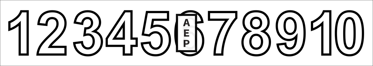 JLG 91553072 Decal Boom Numbers