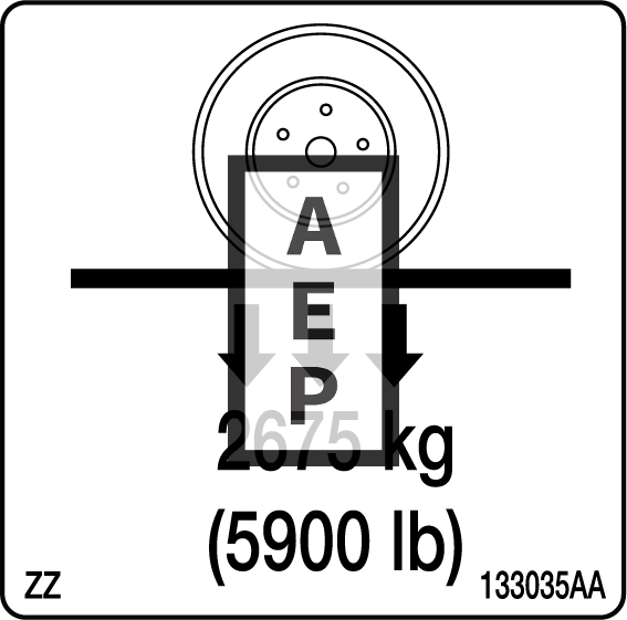 Skyjack 133035 Decal Wheel Load 2675Kg 5