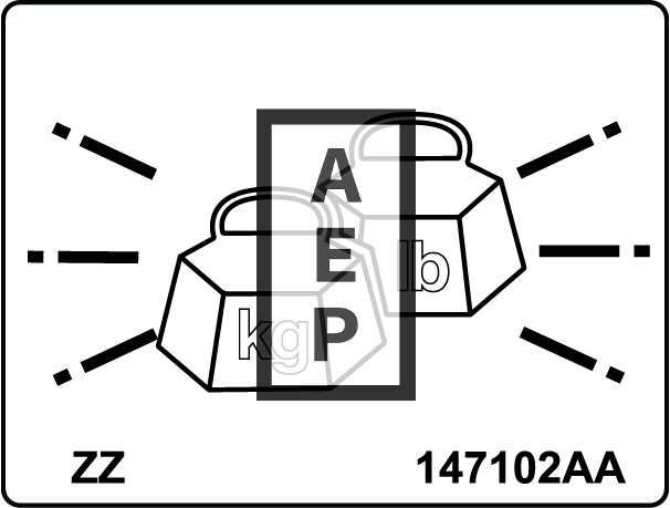 Skyjack 147102 Decal Overload Indicator Ce