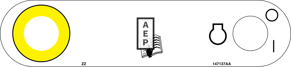 Skyjack 147137 Decal Boom Controls E Stop