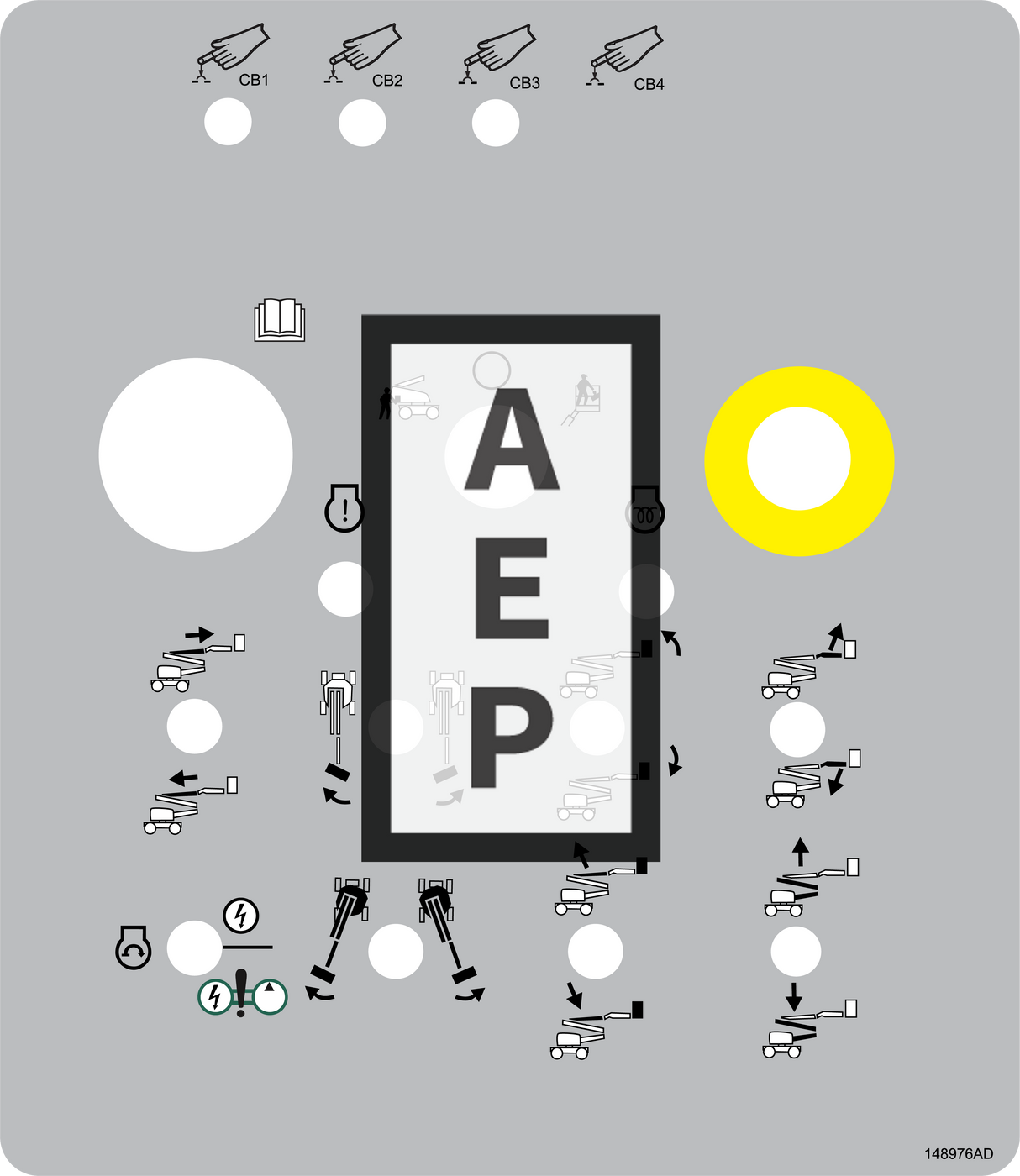 Skyjack 148976 Decal Uv Base Control 46 51A