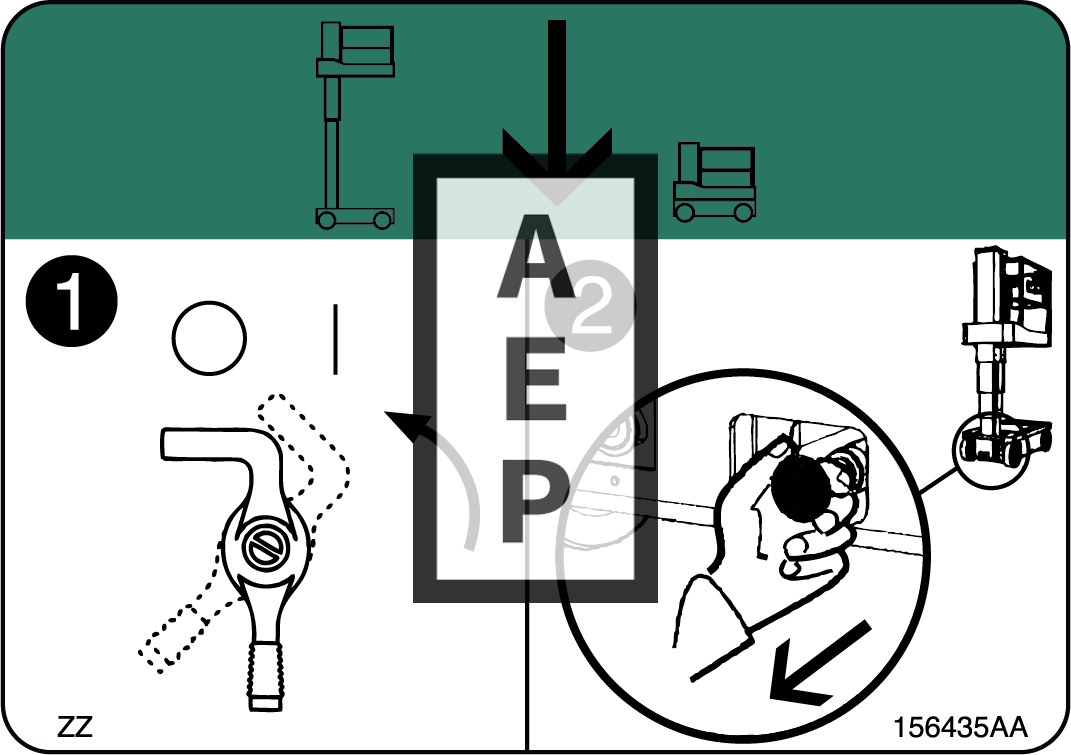 Skyjack 156435 Decal Emergency Lowering