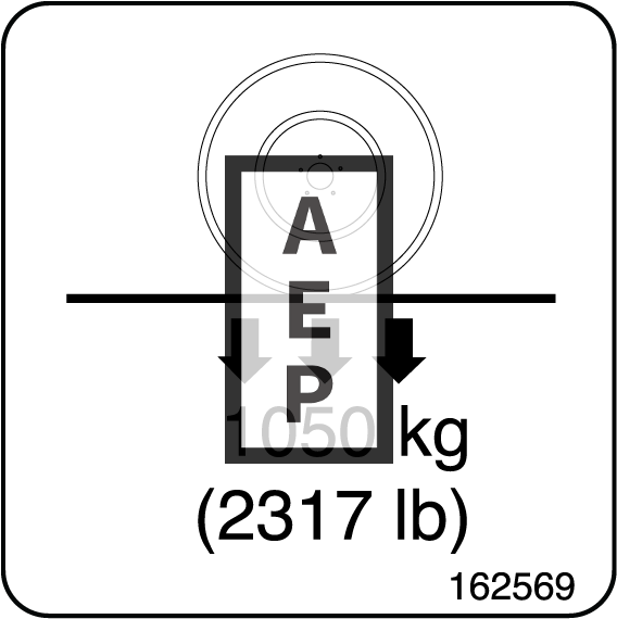 Skyjack 162569 Decal Wheel Load 2317 Lb