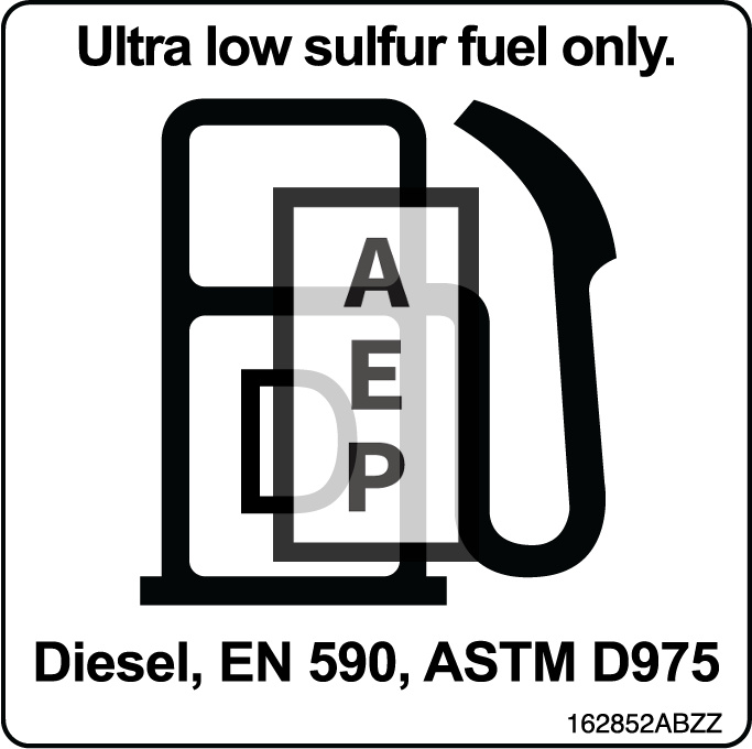 Skyjack 162852 Decal Diesel Ultra Low Su