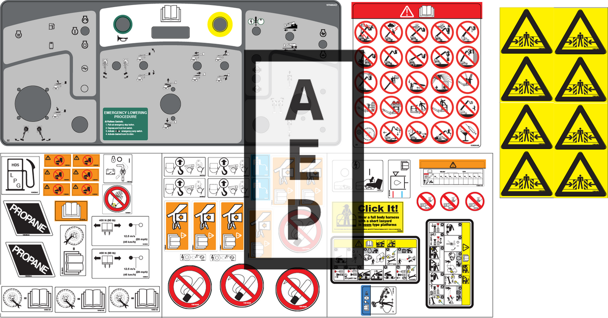 Skyjack 166309 Decal Kit Sj46Aj Ansi