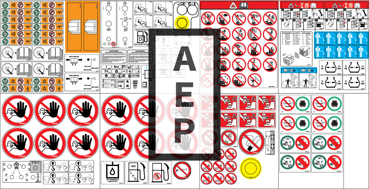 Skyjack 166331 Decal Kit 9250 Ansi Csa