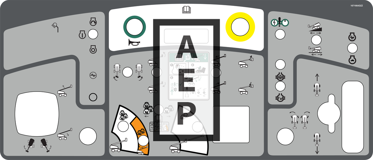 Skyjack 167166 Decal Uv Upper Controls Box