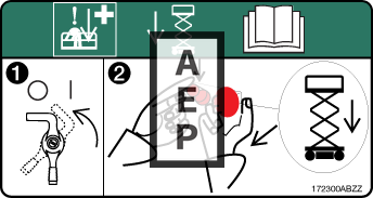 Skyjack 172300 Decal Emergency Lowering