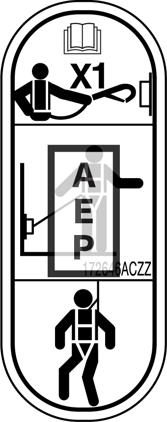 Skyjack 172646 Decal Harness Anchor Ansi As Kc