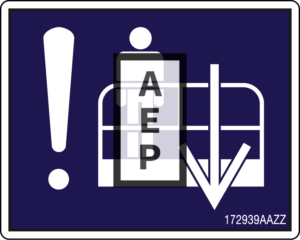 Skyjack 172939 Decal E Lowering Informatio