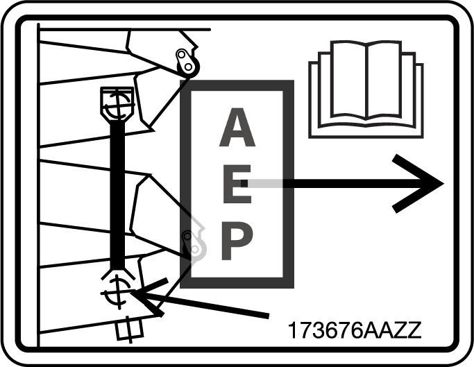 Skyjack 173676 Decal Maintnance Support Placeme