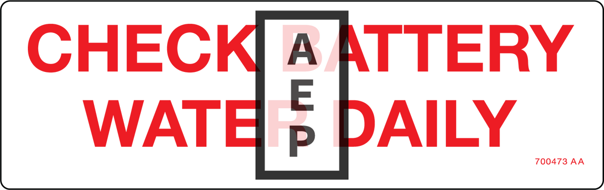 Skyjack 700473 Decal Check Battery Daily