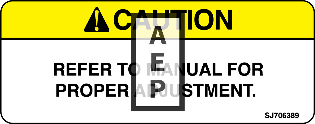 Skyjack 706389 Decal Caution Adj