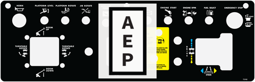 72162 Decal,Platform Ctrl Panel For Genie