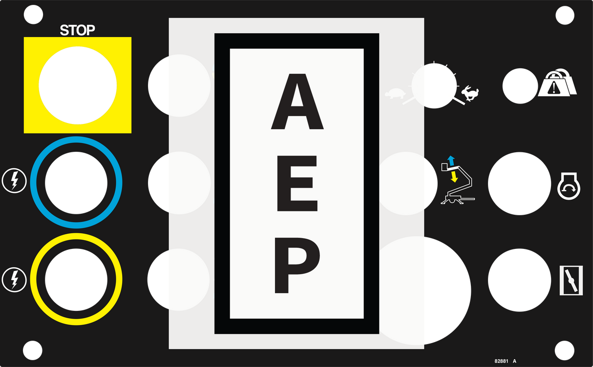 Genie 82881 DECAL,PLAT CNTRL PANEL,TZ50