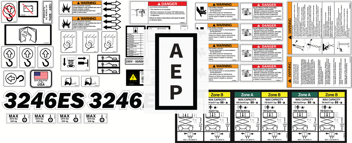 1001149799 Kit(Service),3246ES Decal For JLG