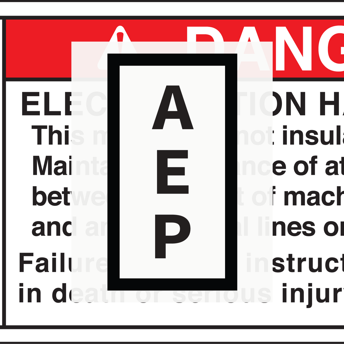 JLG Lift 1705695 Safety Label Decal | Aerial Equipment Parts
