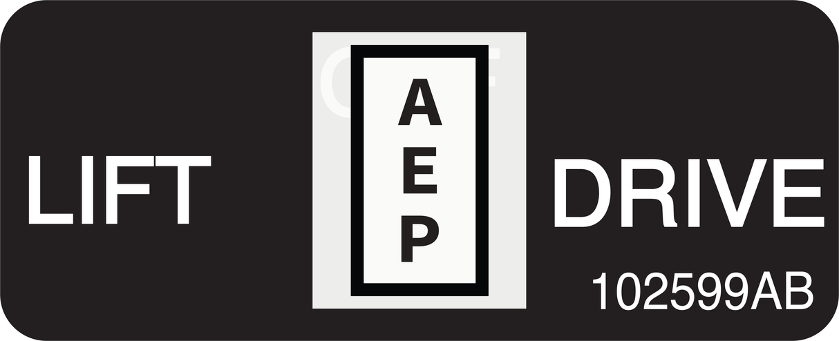 Skyjack 102599 Decal, Lift-Off-Drive