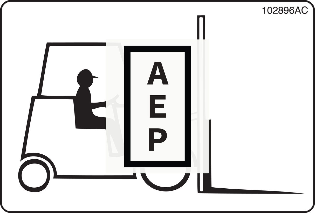 Skyjack 102896 Decal, Fork Lift Boot