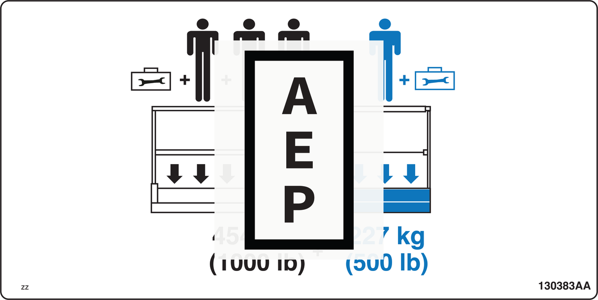 Skyjack 130383 Decal, Platform Capacity 1