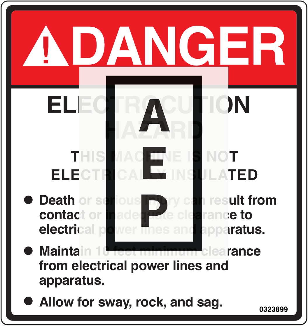 Snorkel 0323899 DECAL, DNGR ELEC HAZARD