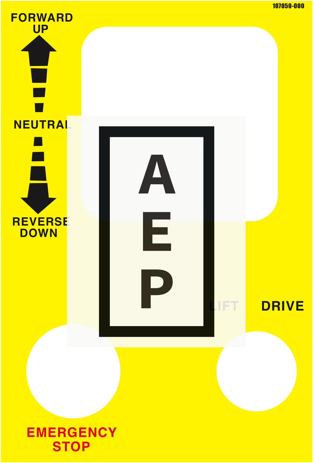 Upright 107050-000 Decal, Controller TM12