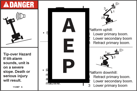 Genie 114397 Danger-Tilt Alarm