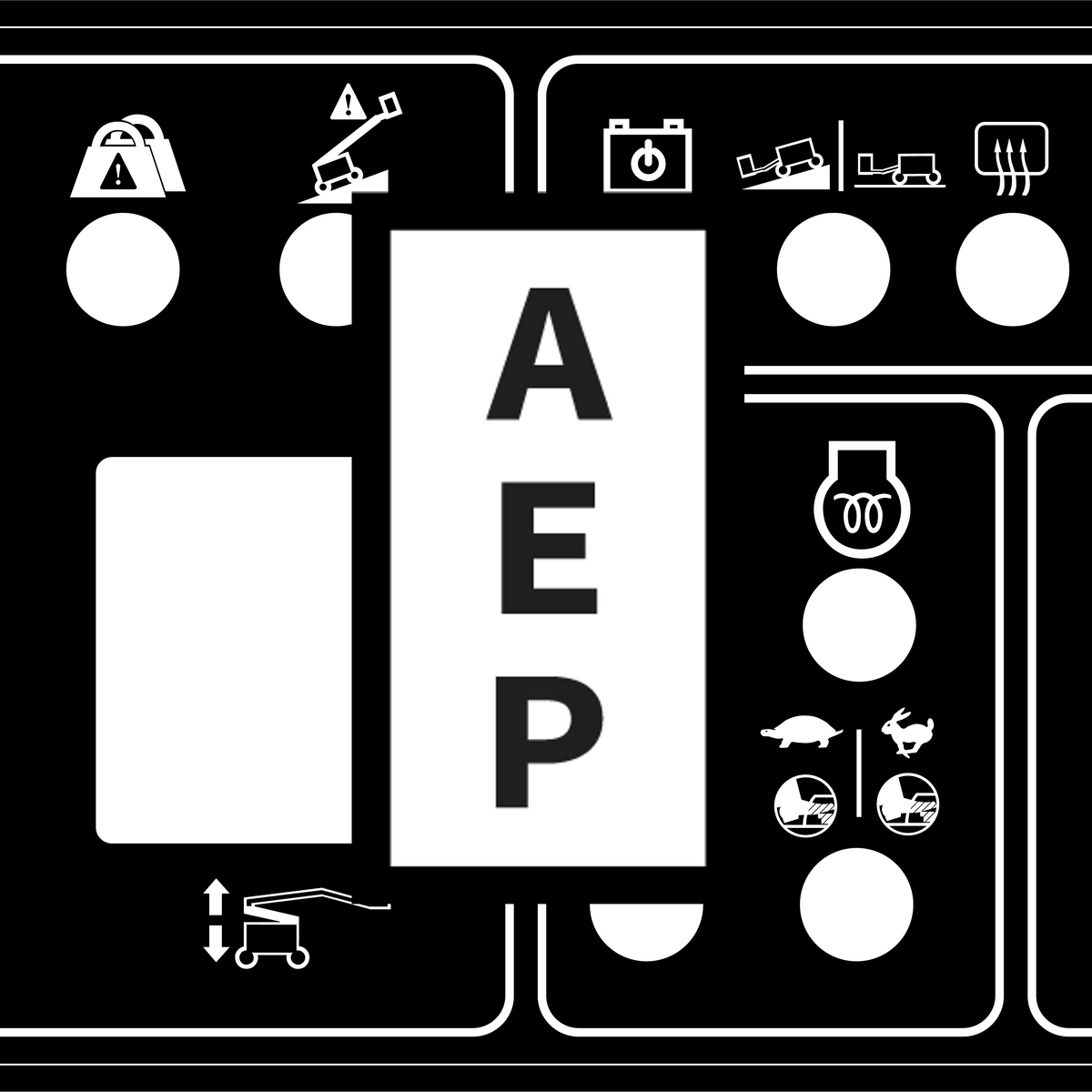 Genie 1273574 Safety Label Plat Box- Z62 | Aerial Lift Decals