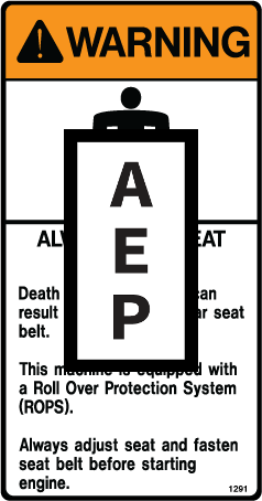 Genie 2-1291 Always Use Seat Belt