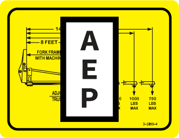 Genie 3-1069-4 Safety Label Truss Boom | Aerial Lift Decals