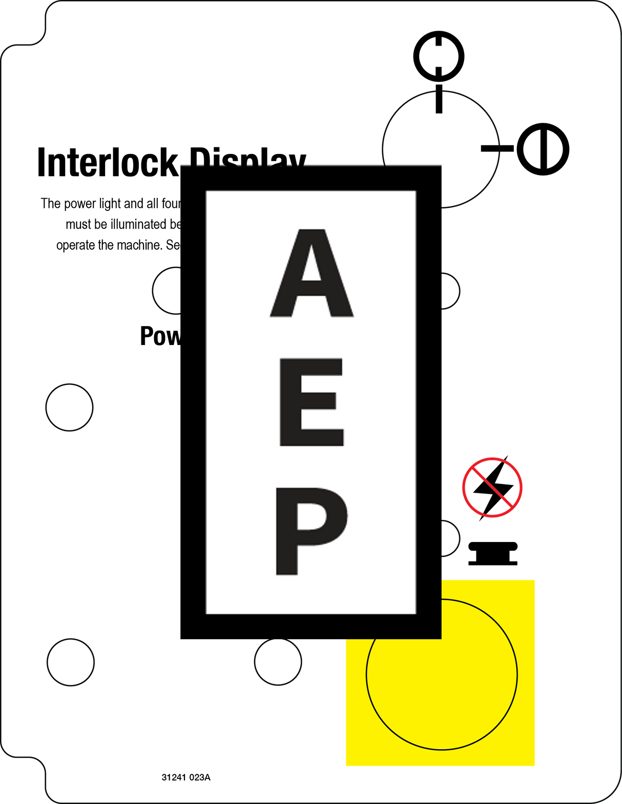 Genie 31241 Safety Label Interlock Display | Aerial Lift Decals